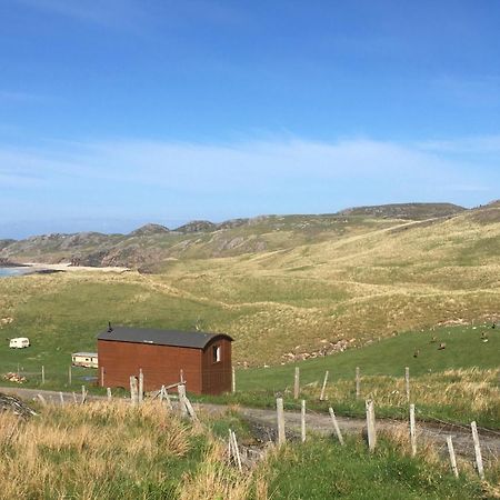 Eco Crofters Wagon By The Beach Oldshoremore Buitenkant foto