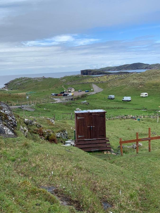 Eco Crofters Wagon By The Beach Oldshoremore Buitenkant foto